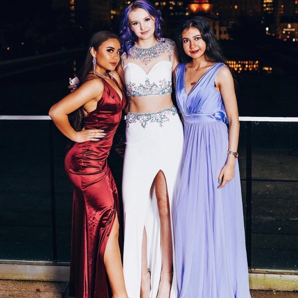 Formal Red Sexy Floor Length Mermaid Satin Dress - Picture 10 of 10